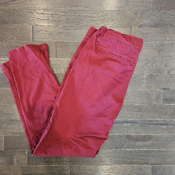 Wildfang Drawstring Pant Straight Leg - Brick Red - SZ Small - Picture 6 of 9